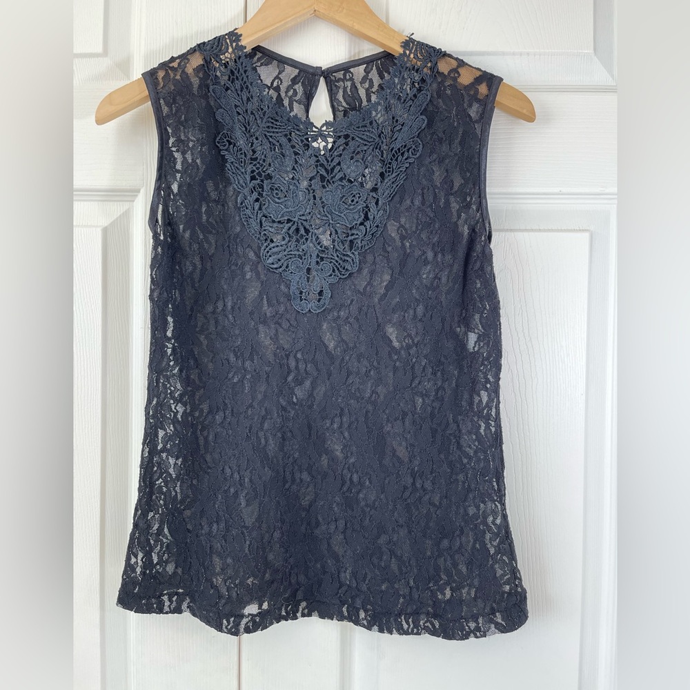 Cinema etoile sheer black lace cami